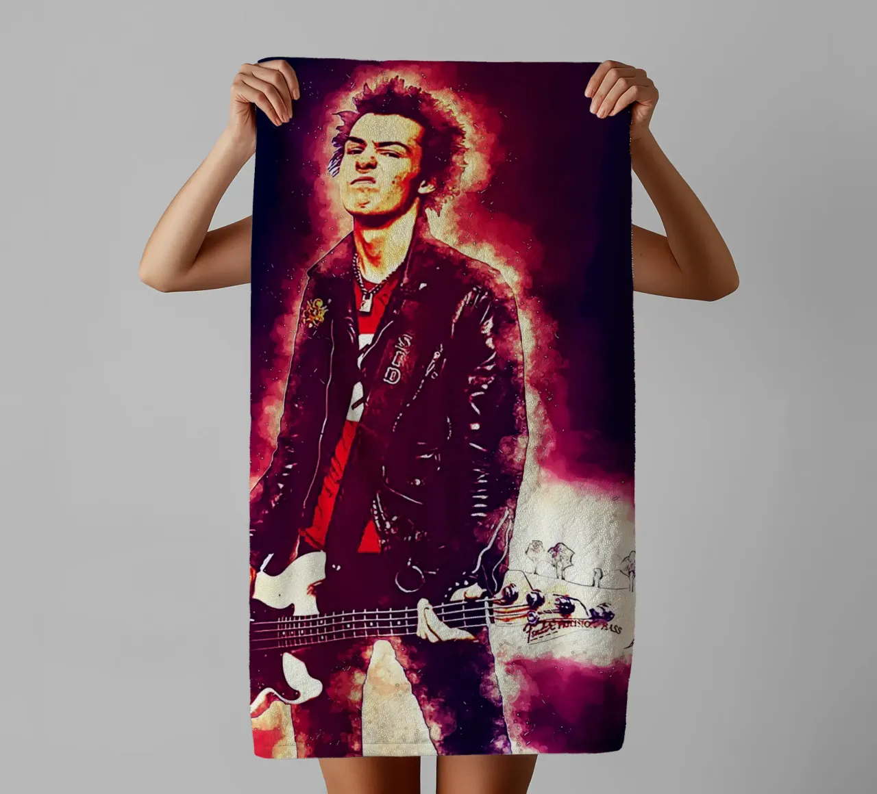 Epopea di Sid Vicious asciugamano da bagno da neonartroom