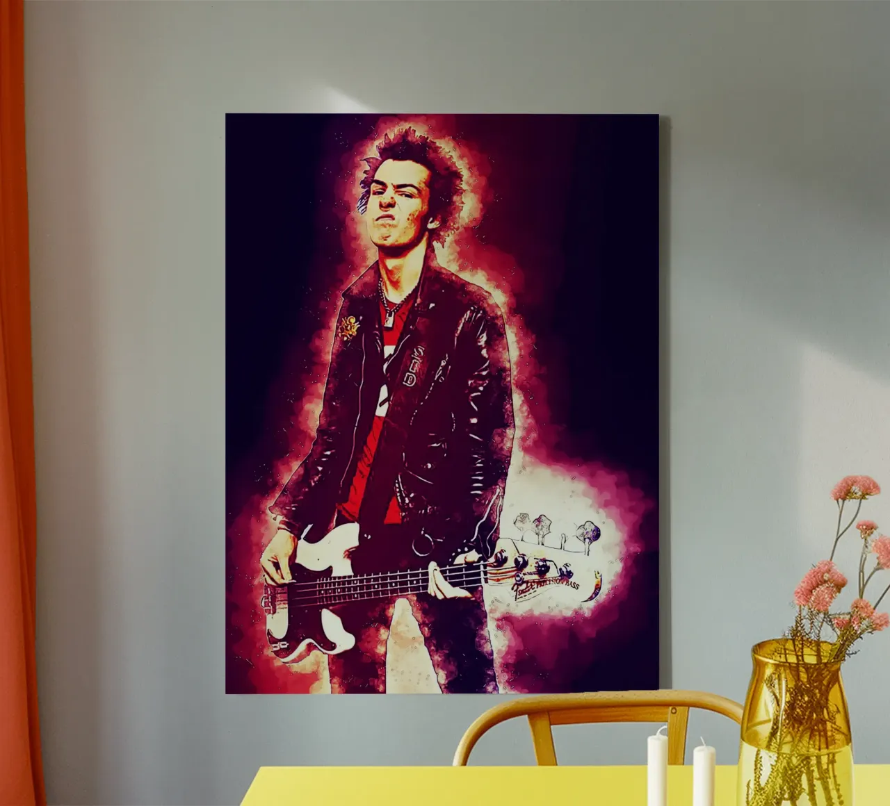 Epopea di Sid Vicious tela con Cornice a cassetta da neonartroom