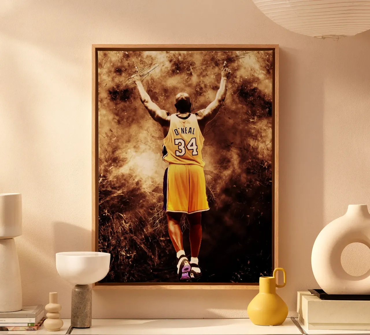 Art of O'neal canvas with Floater frame by neonartroom