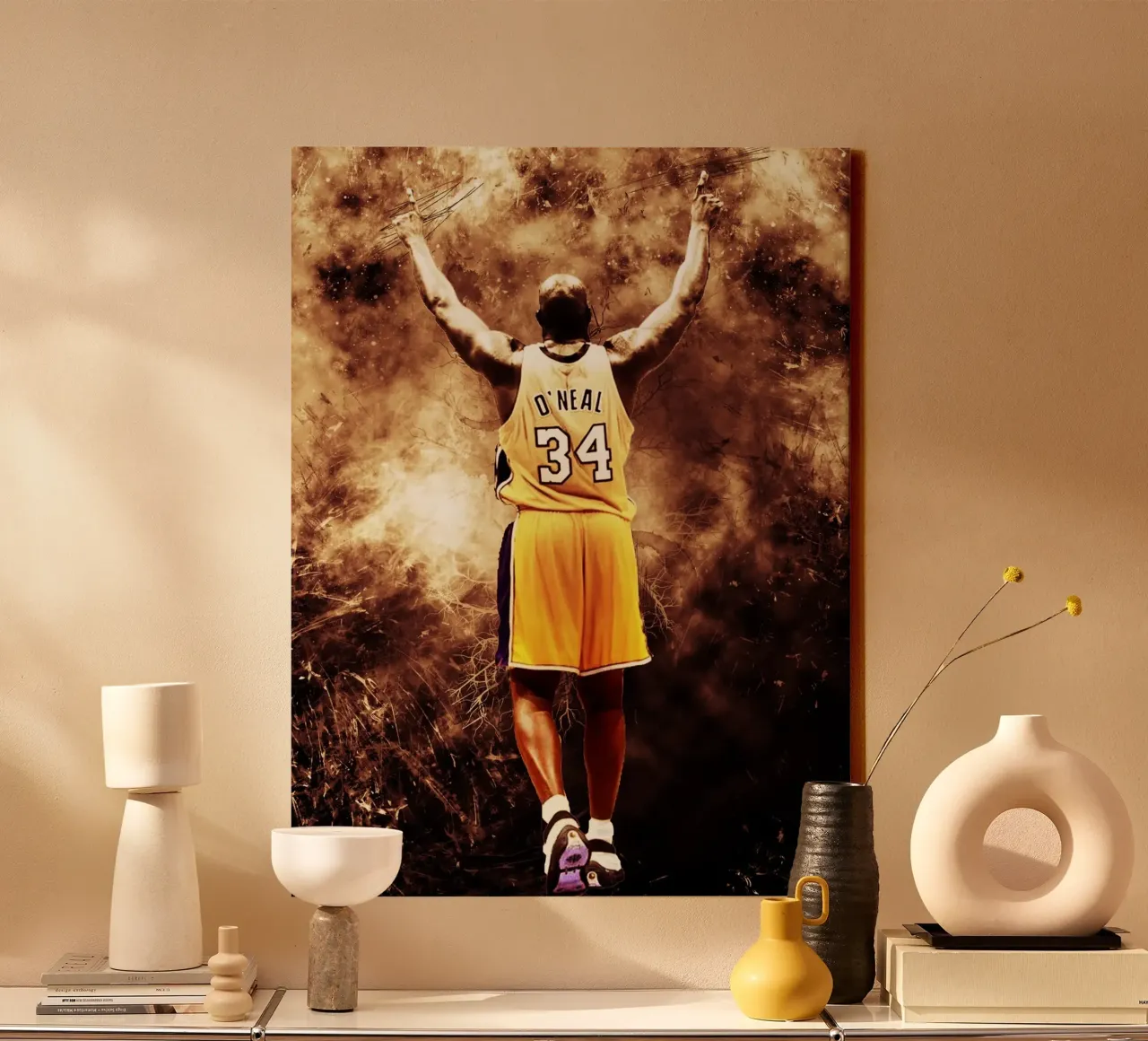 Art of O'neal canvas with Floater frame by neonartroom