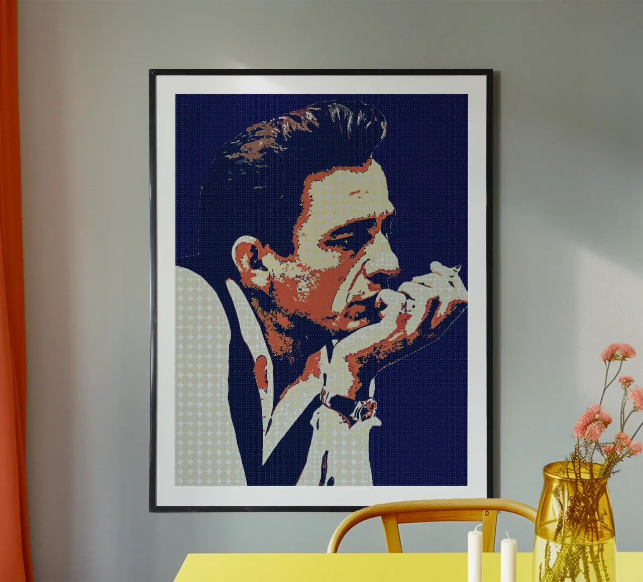 Stanza dei contanti poster con telaio in plastica da neonartroom
