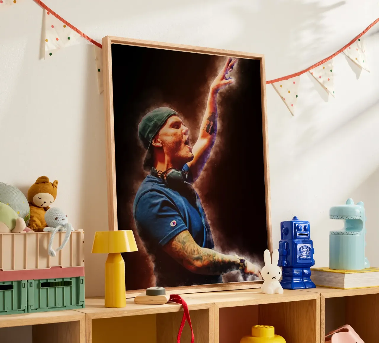 Epic of Avicii canvas by neonartroom