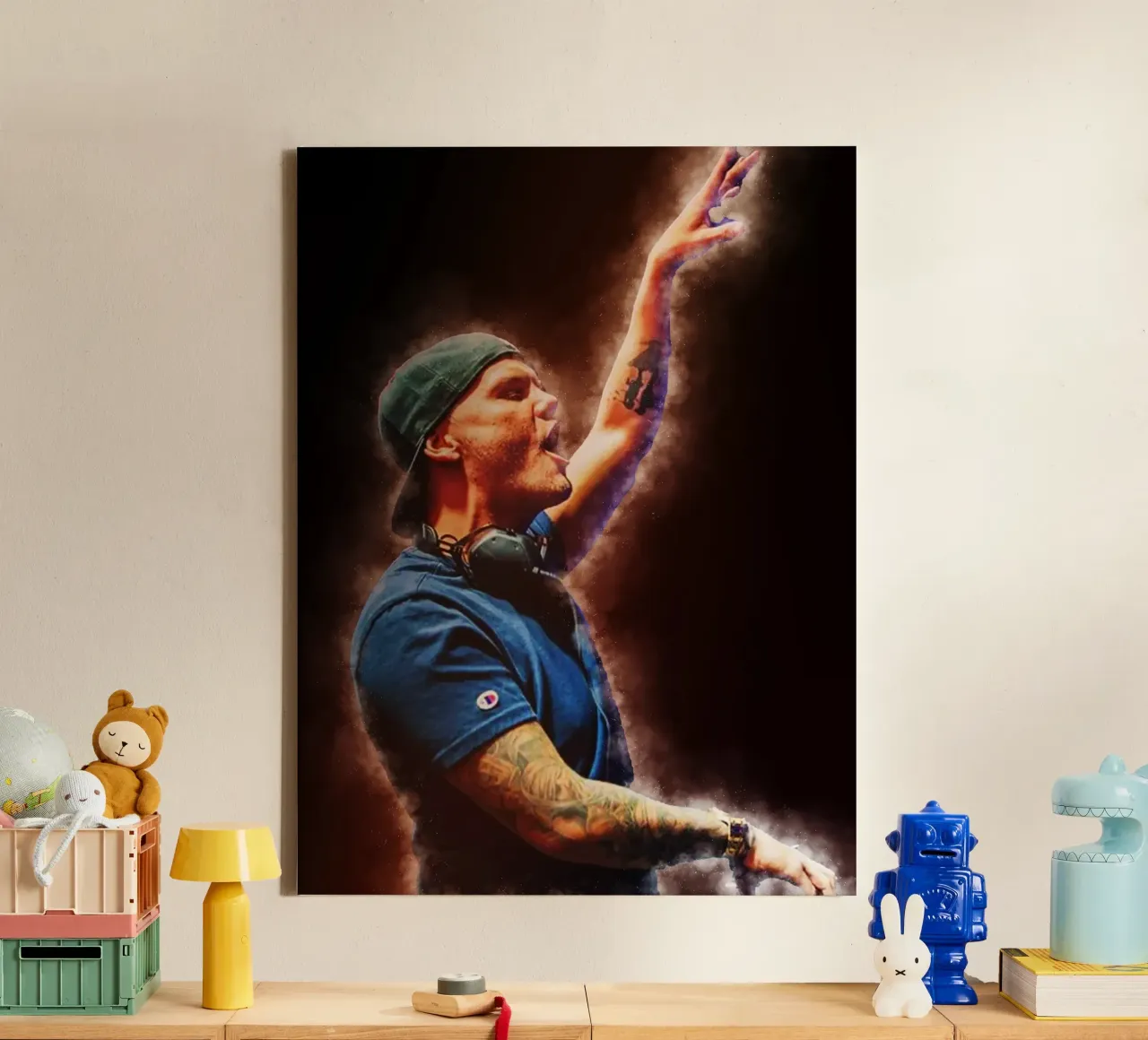 Epic of Avicii canvas by neonartroom