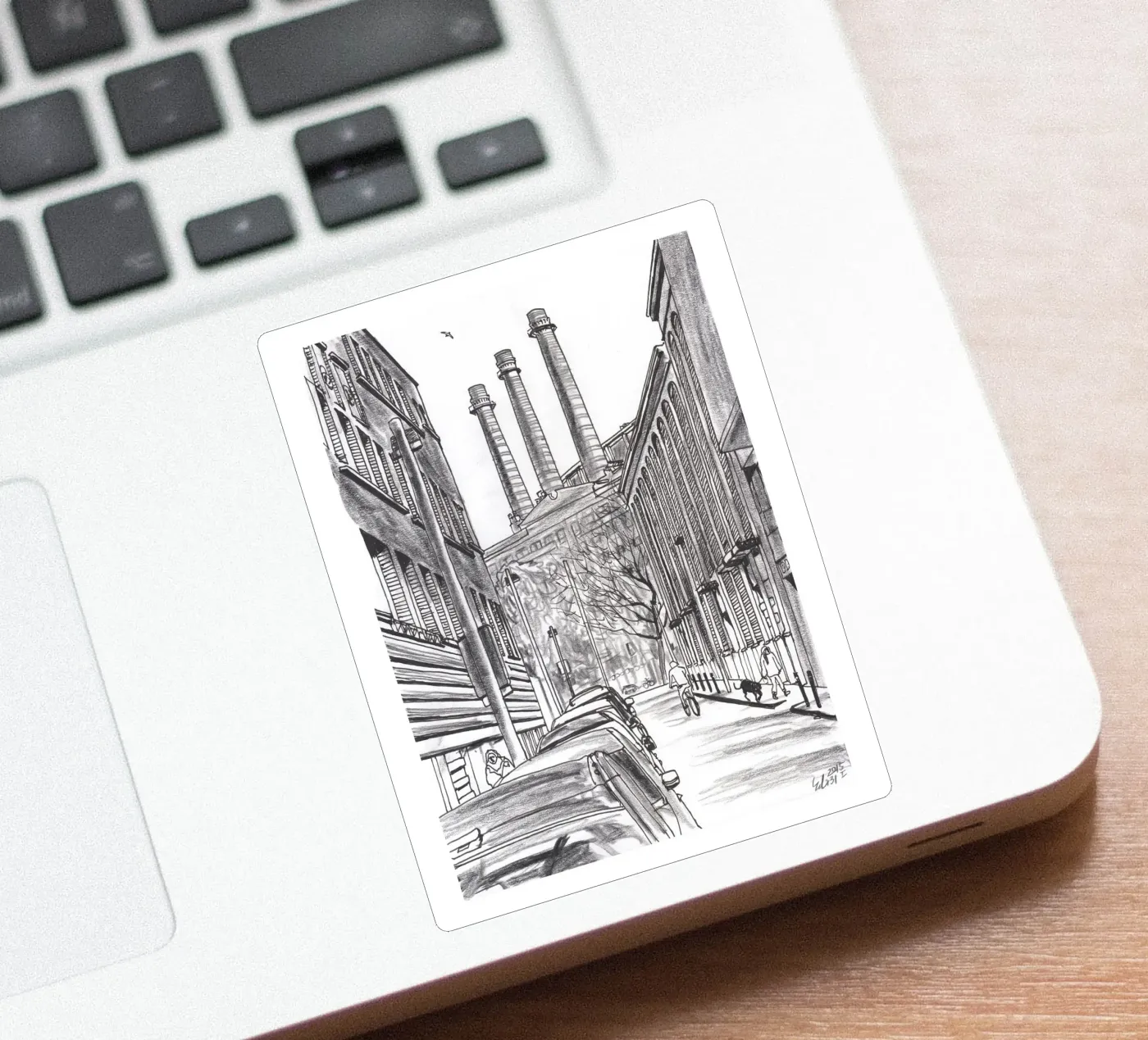 Three Chimneys sticker by Asobōze