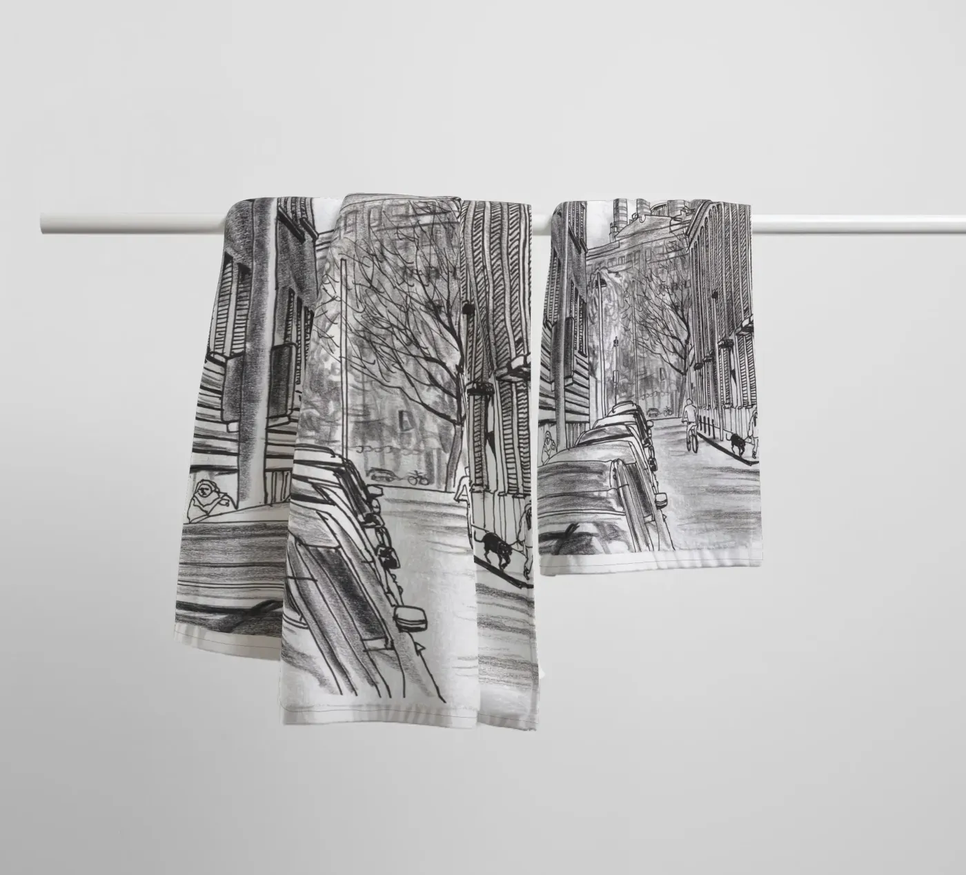 Three Chimneys towel by Asobōze