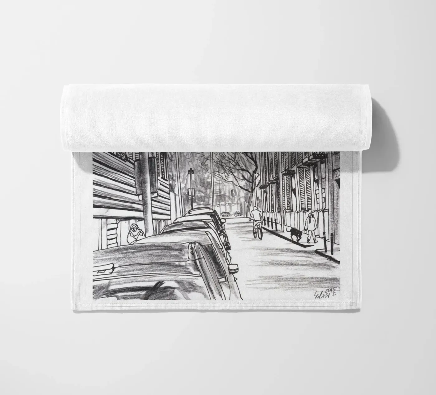 Three Chimneys Strandtuch von Asobōze