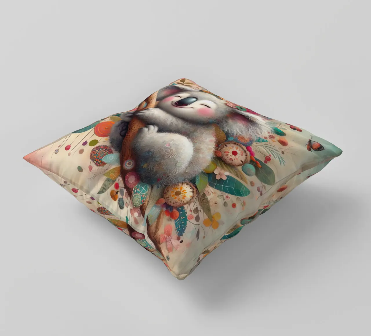Koala felice in acquerello cuscino da ARTVI-SHOP