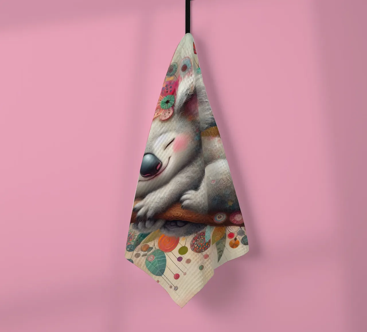 Koala felice in acquerello canovaccio da cucina da ARTVI-SHOP
