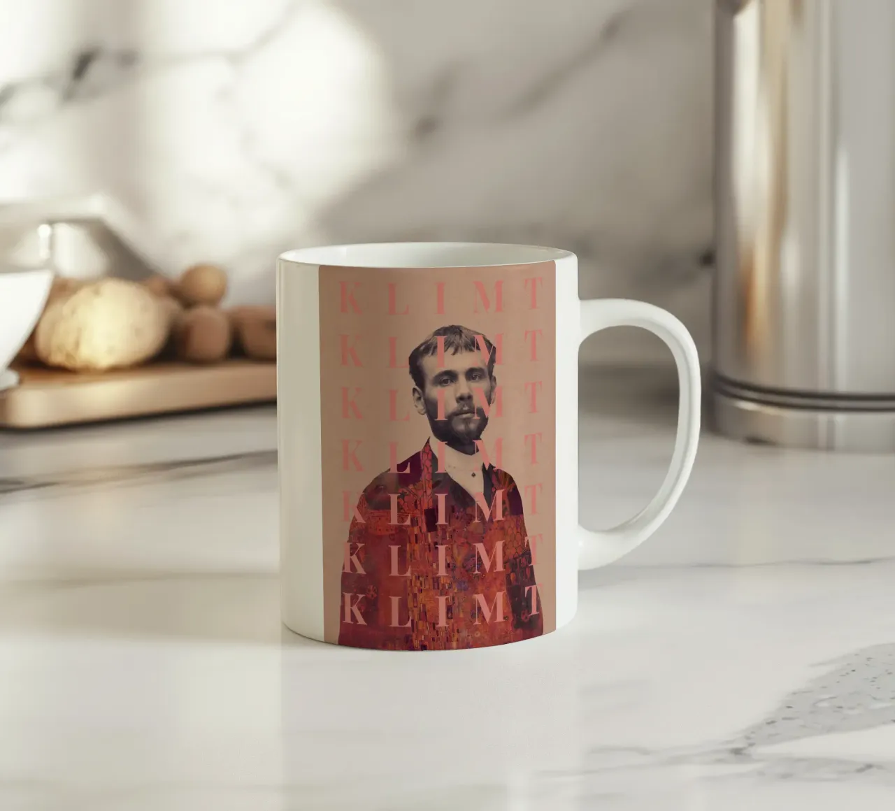 for Gustav Klimt tazza in ceramica da Frank Moth