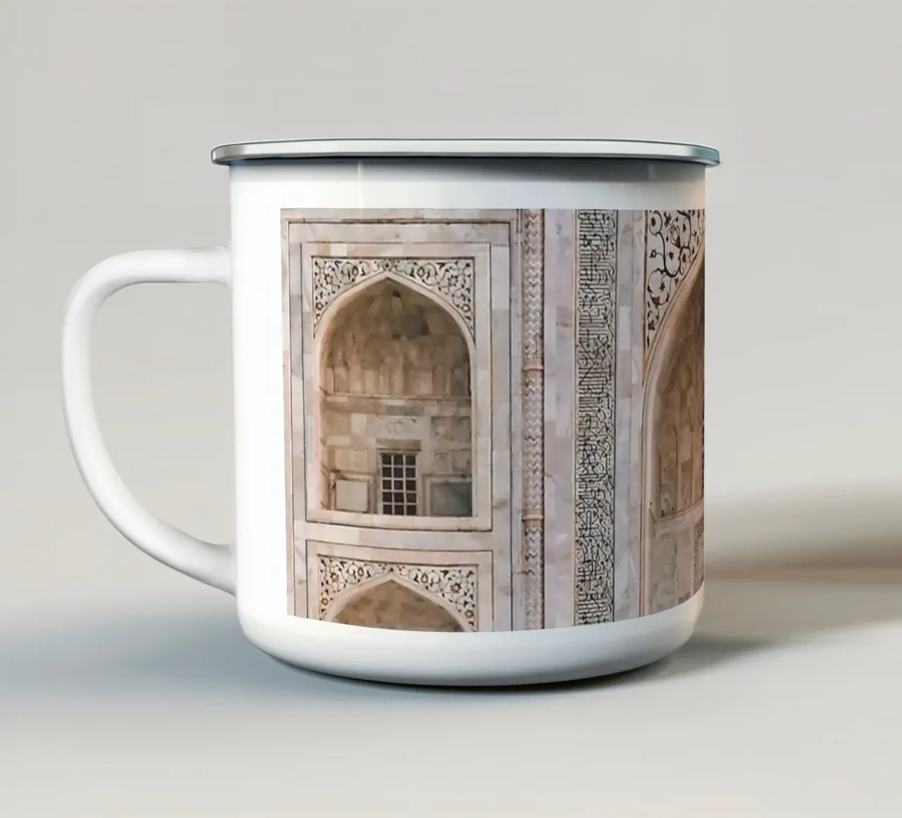 Taj Mahal - chef-d'œuvre de l'architecture mug en émail de Whole©