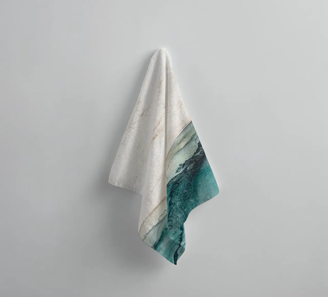 Watercolour waves - Elegant splendour of colour for a modern home towel by Whole©
