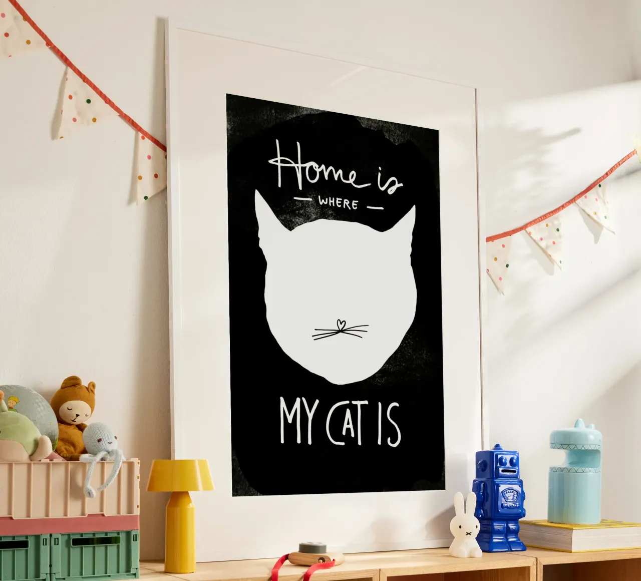 Cat poster con telaio in plastica da typealive