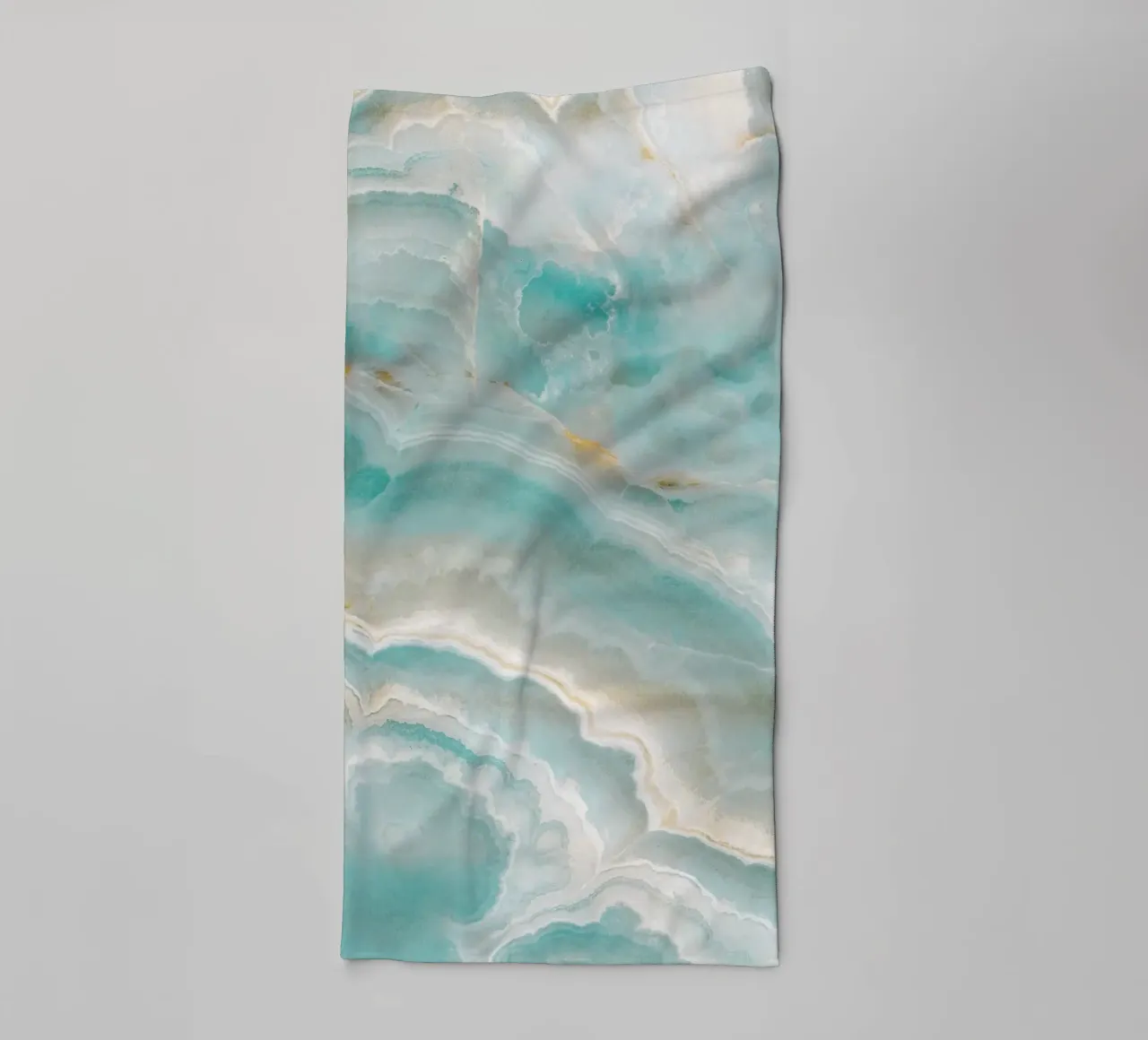 Aquamarine marble design - elegance in soft colours towel by Whole©