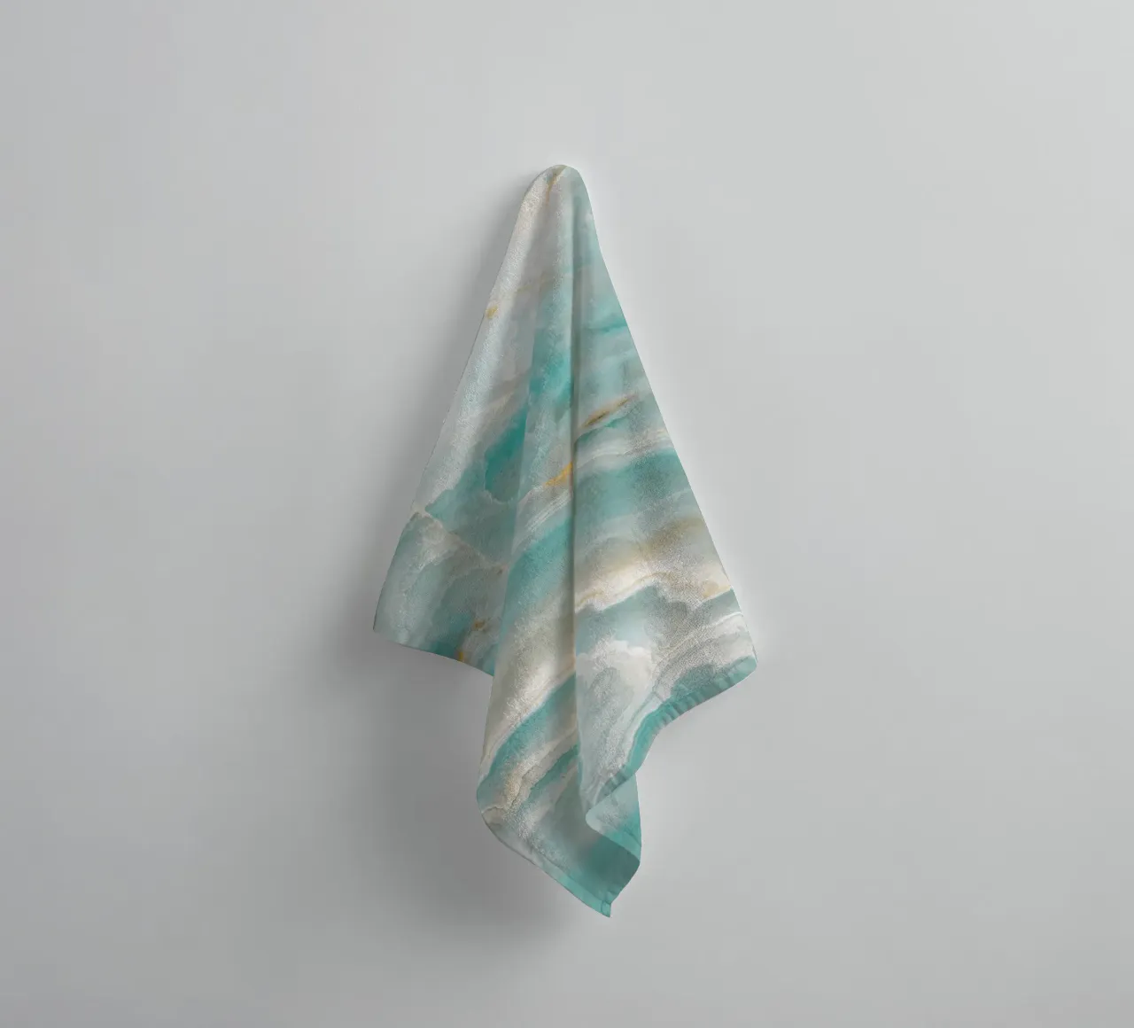 Aquamarine marble design - elegance in soft colours towel by Whole©