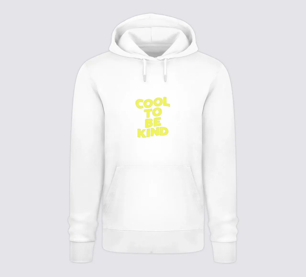 Cool to Be Kind Typografie Design in verde e giallo felpa con cappuccio da THE MOTIVATED TYPE