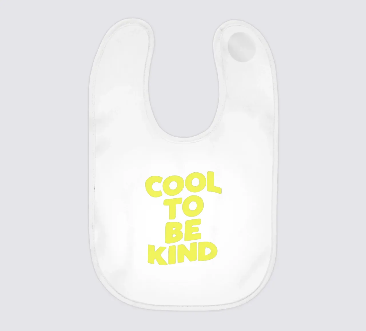 Cool to Be Kind Typografie Design in verde e giallo bavaglino da THE MOTIVATED TYPE