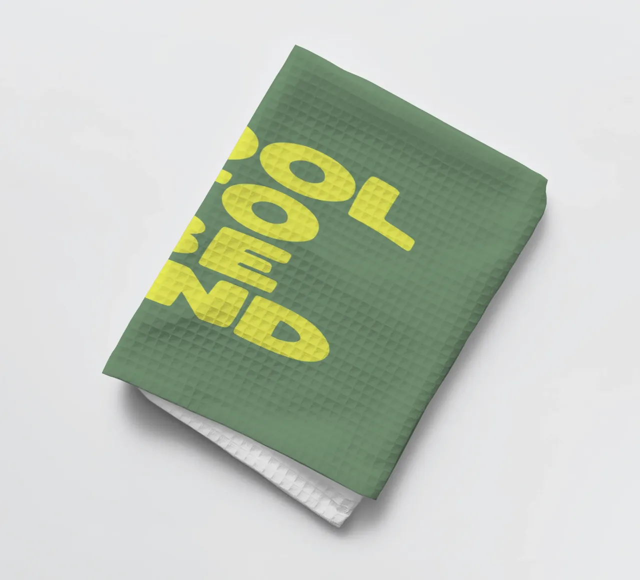 Cool to Be Kind Typografie Design en vert et jaune torchon de THE MOTIVATED TYPE