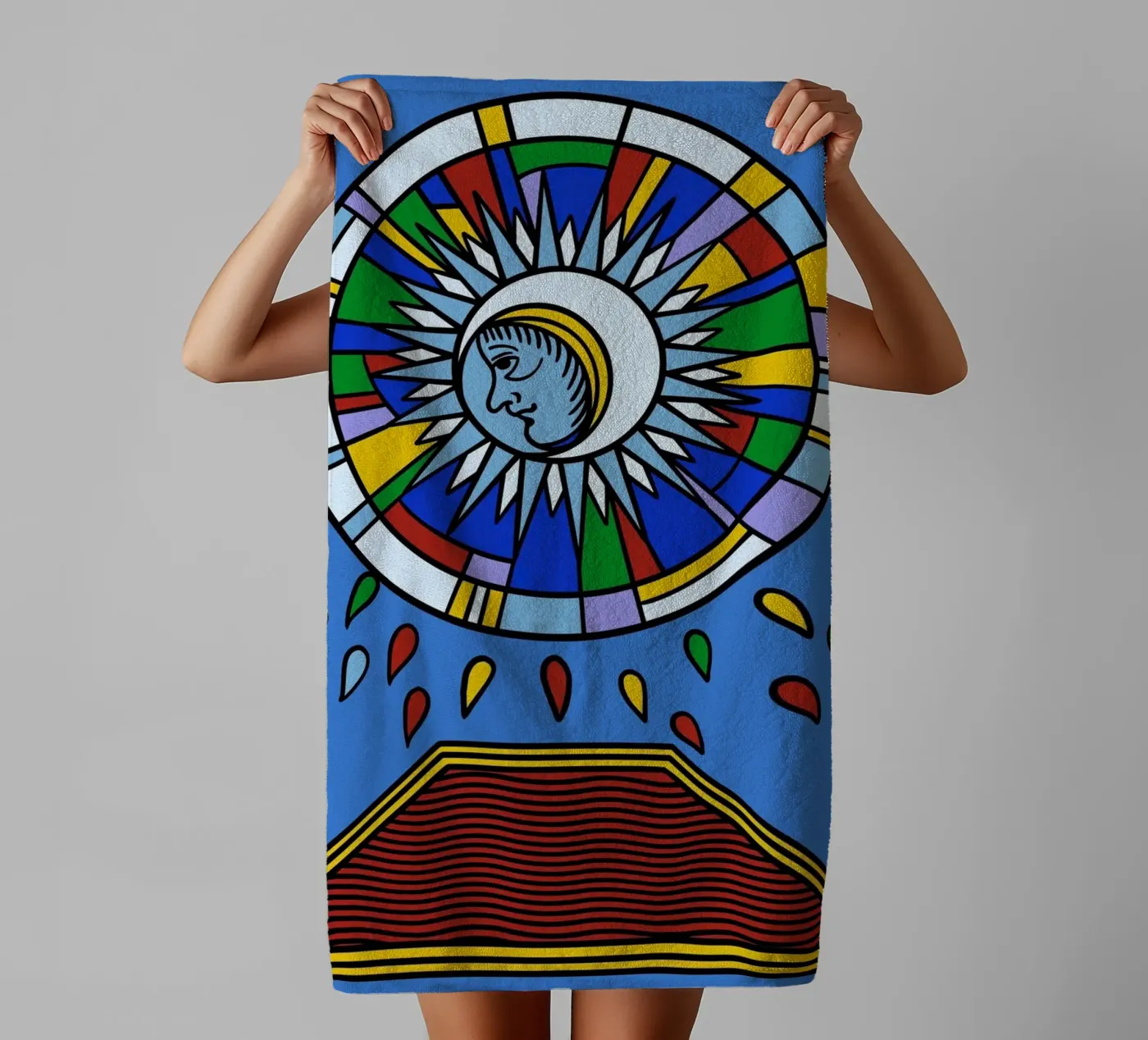 Violent Moon badhanddoek van Charlie's Heart