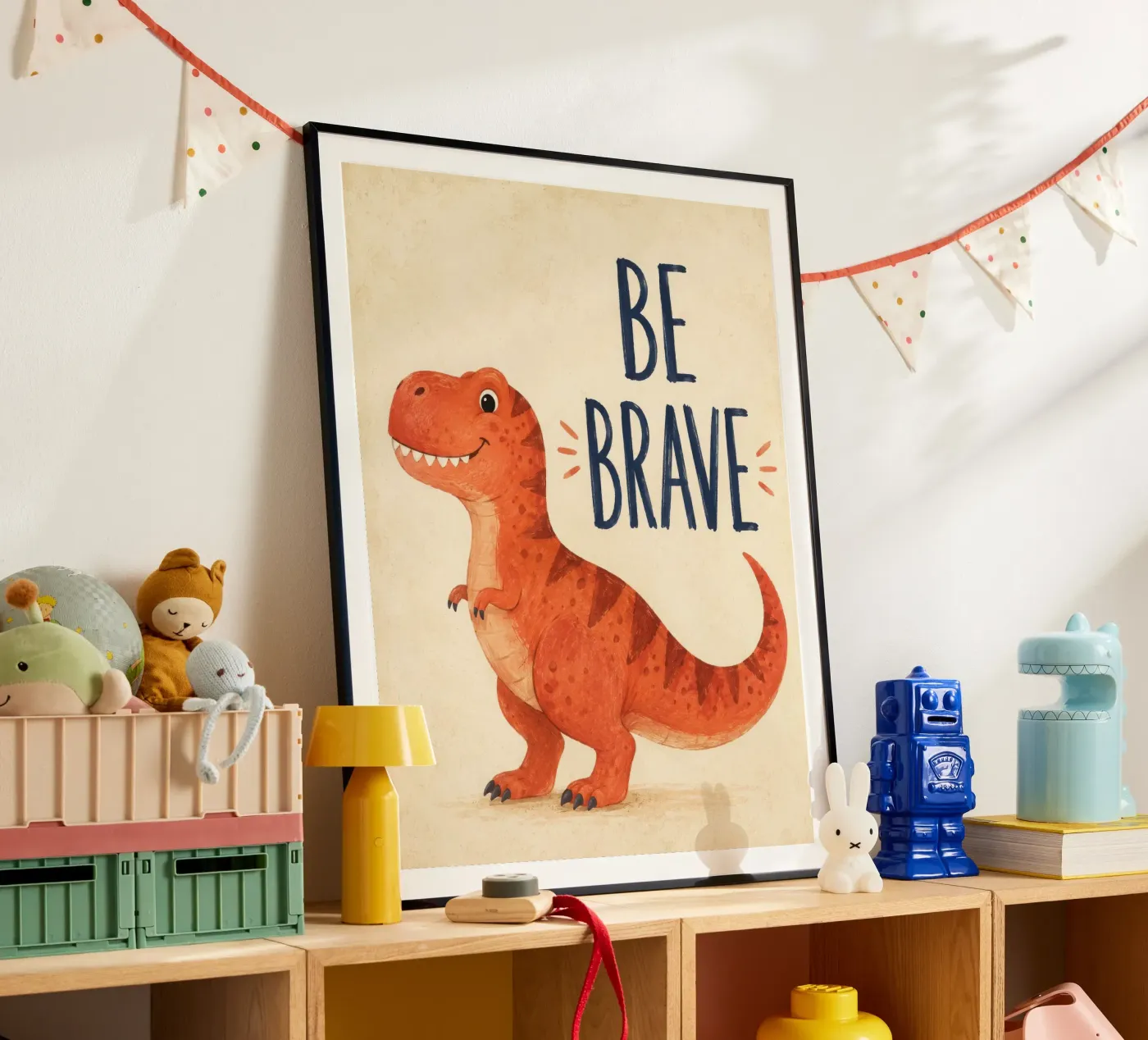 Wees dapper, dinosaurus poster van lance cated