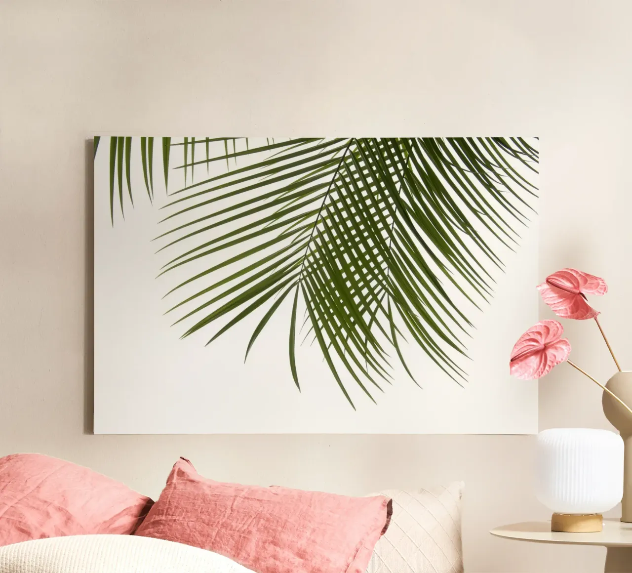 Palmbladeren II canvas met Baklijst van amini54