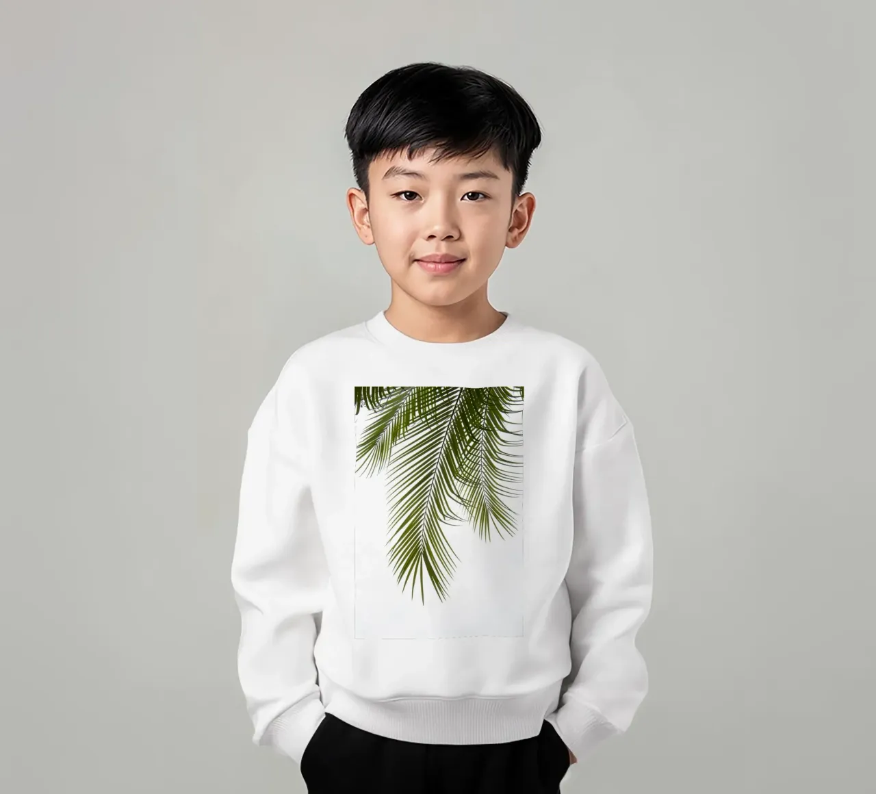 Palm Foliage III kids sweatshirt by amini54