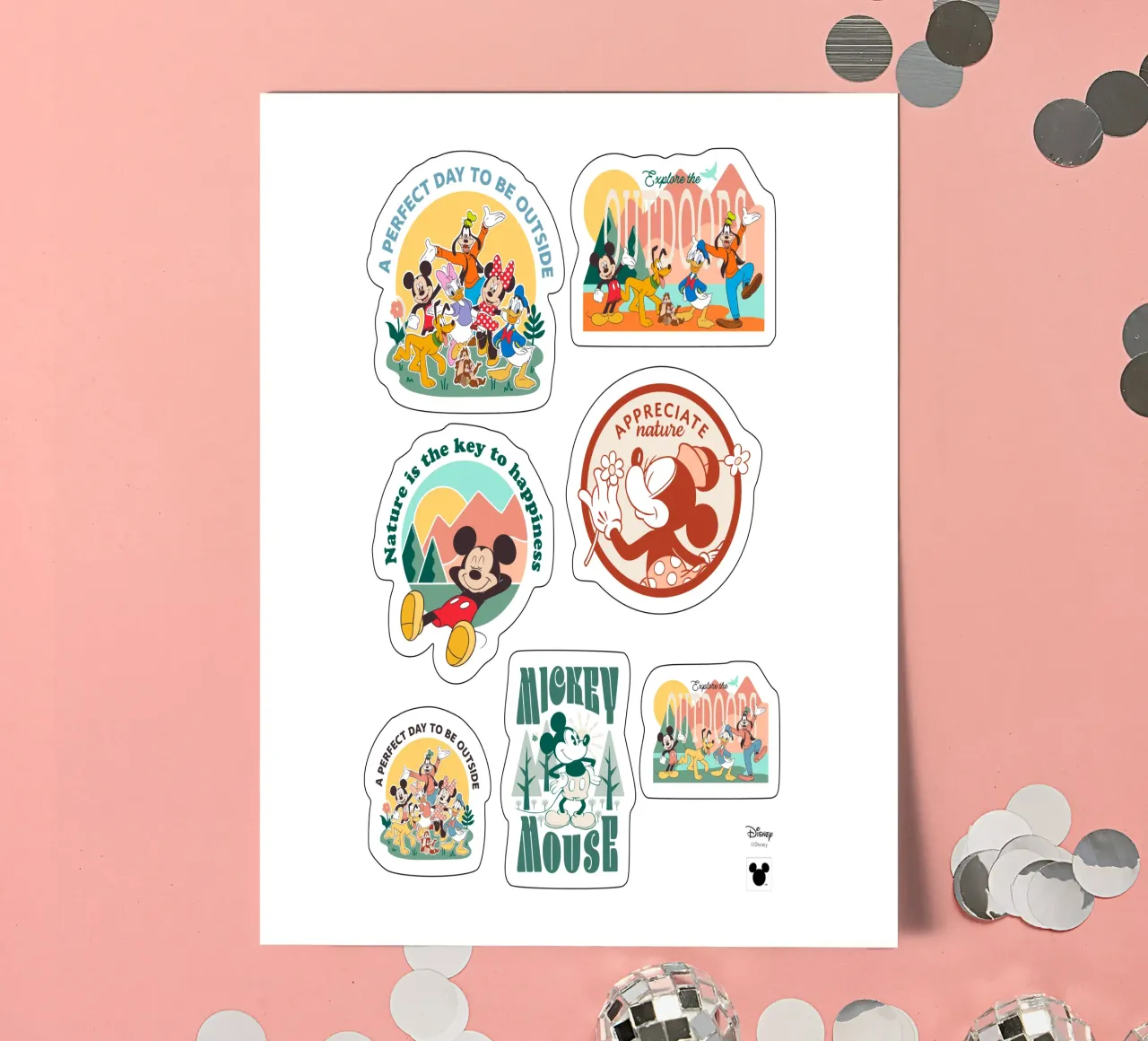 Micky and Friends stickervel van Mickey Mouse - Sticker Shop