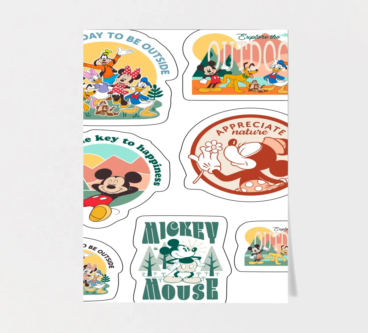 Micky and Friends stickervel van Mickey Mouse - Sticker Shop