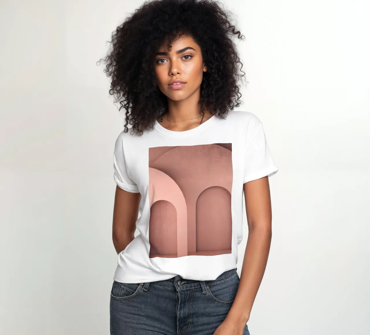 Minimalist arches - elegant architecture women's fitted t-shirt by Whole©