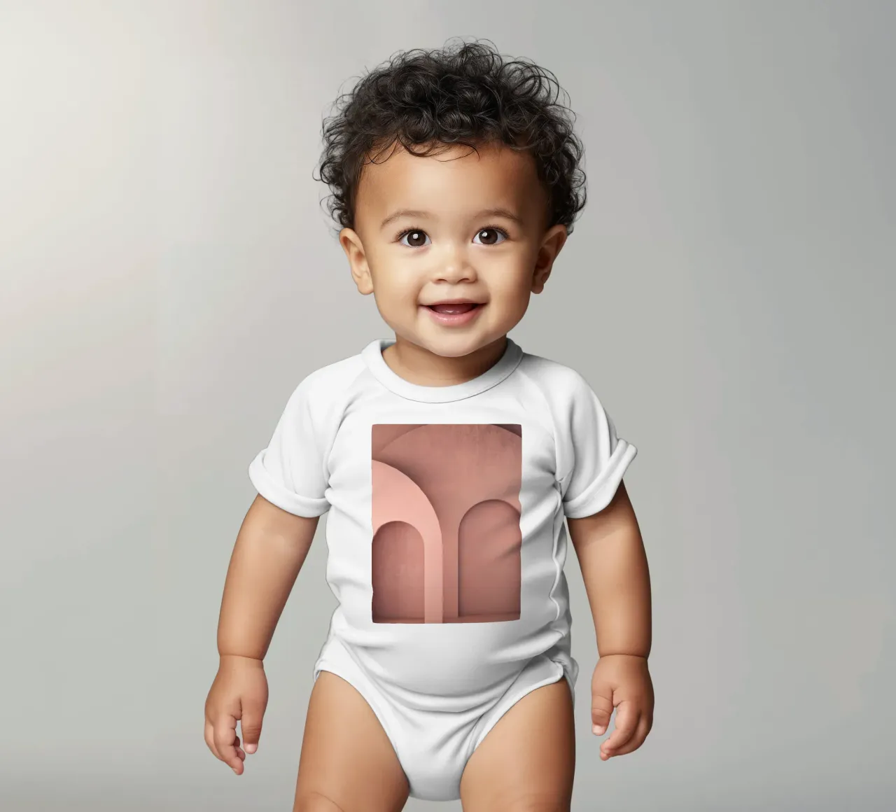Minimalist arches - elegant architecture short-sleeve baby romper by Whole©