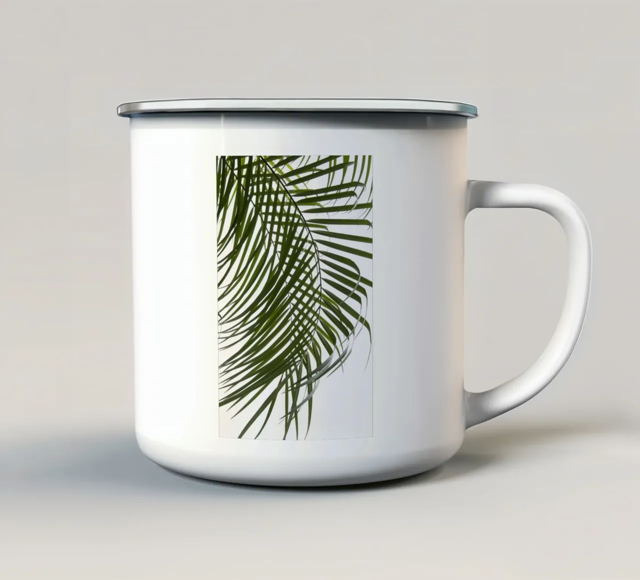 Fogliame delle palme IV tazza in smalto da amini54