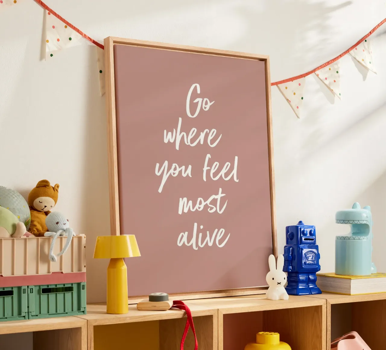 Inspirierender Spruch – Go where you feel most alive canvas by Whole©