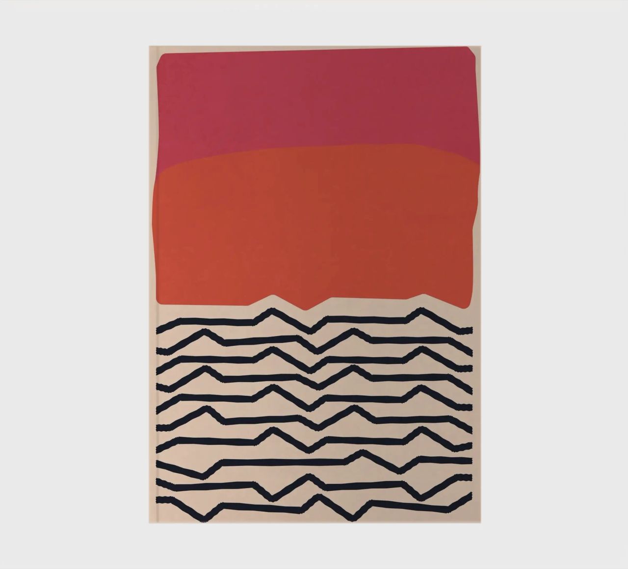 Modern Minimal Art Design - Red & Orange Geometry notebook by Whole©