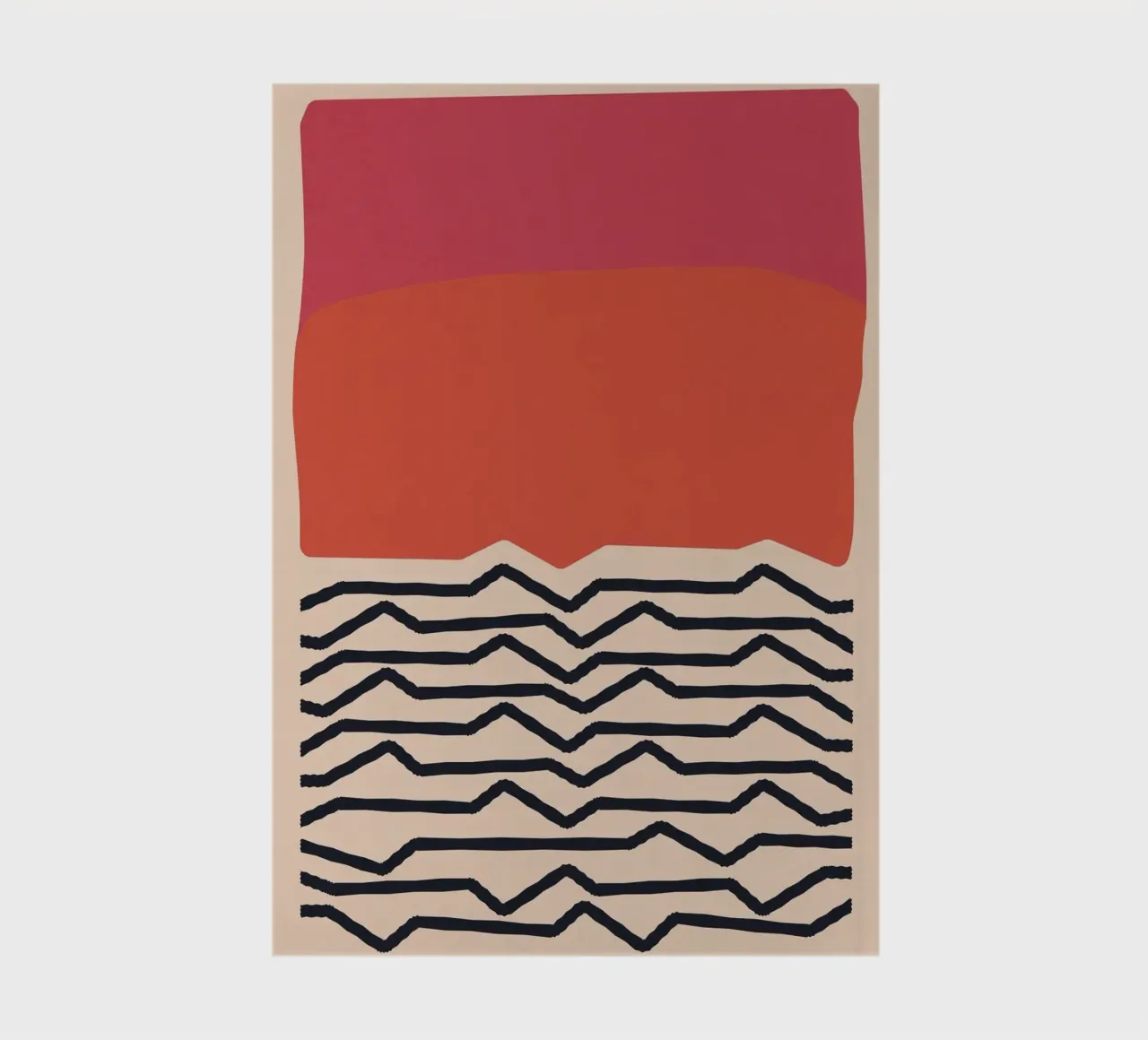 Design moderne d'art minimal - Géométrie rouge & orange carnet de notes de Whole©