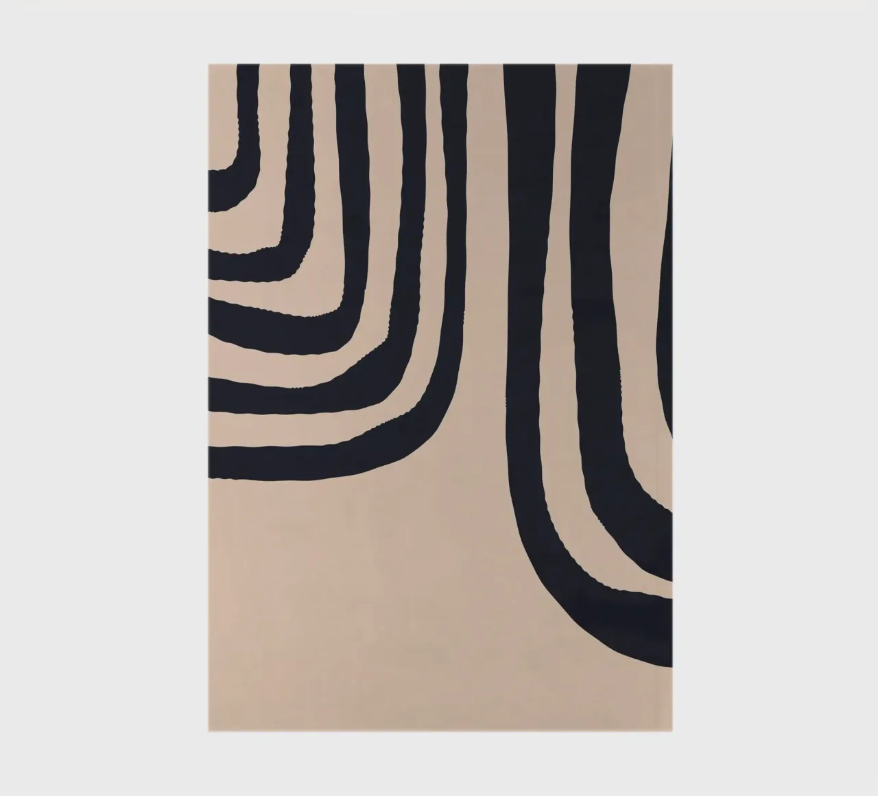 Disegno minimalista di linee nere e beige diario da Whole©