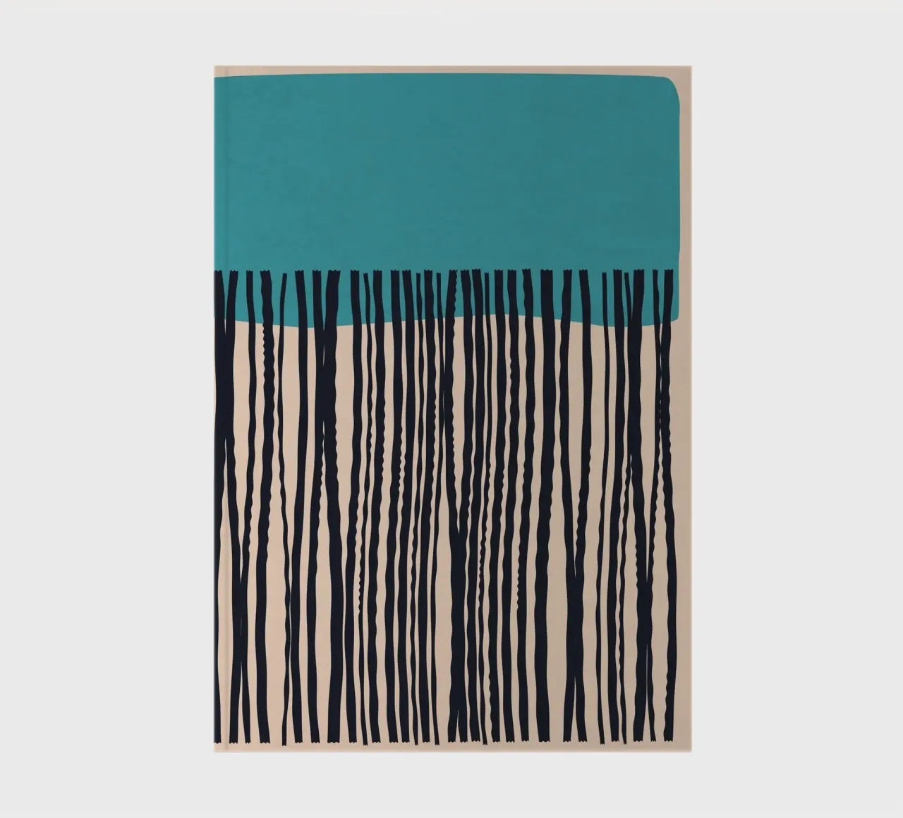 Modern turquoise and black line pattern design notebook by Whole©