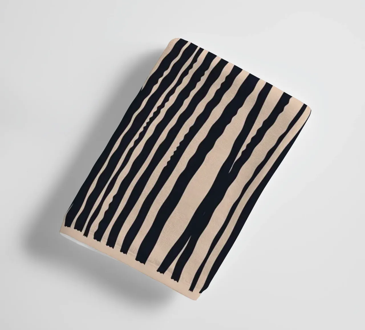 Modern turquoise and black line pattern design towel by Whole©