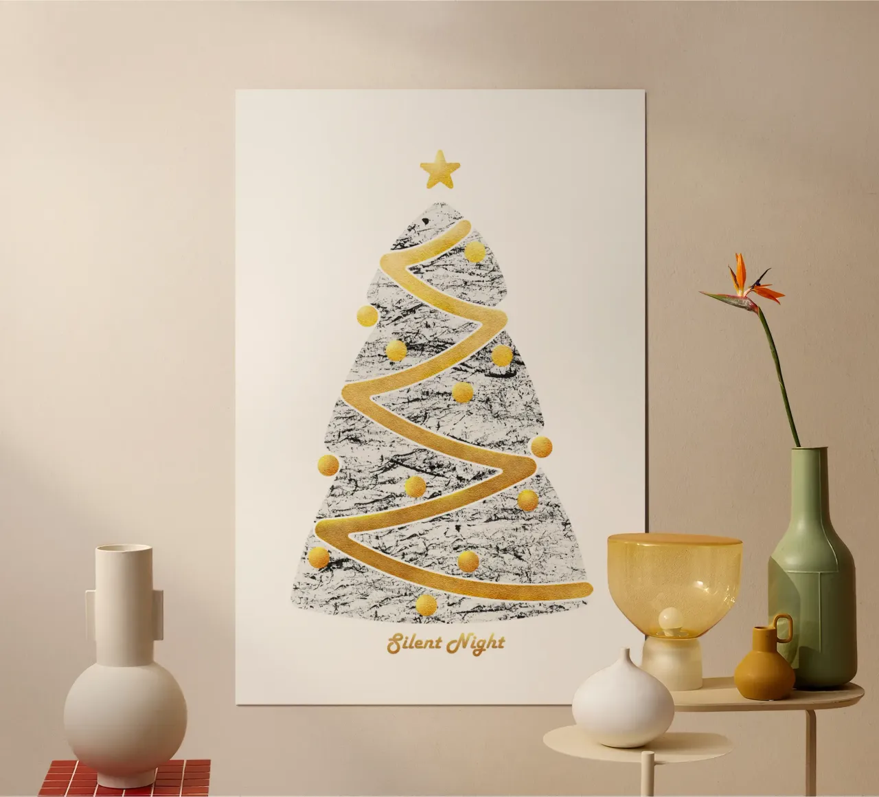 Albero di Natale II carta hahnemühle da amini54