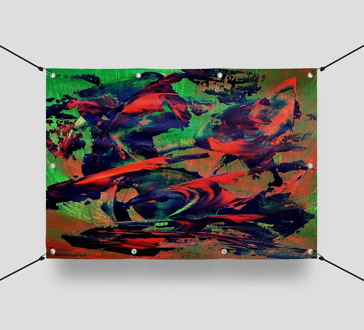 IDEAL GIFT 35 pvc-zeil van Thierry Vobmann Abstract painting
