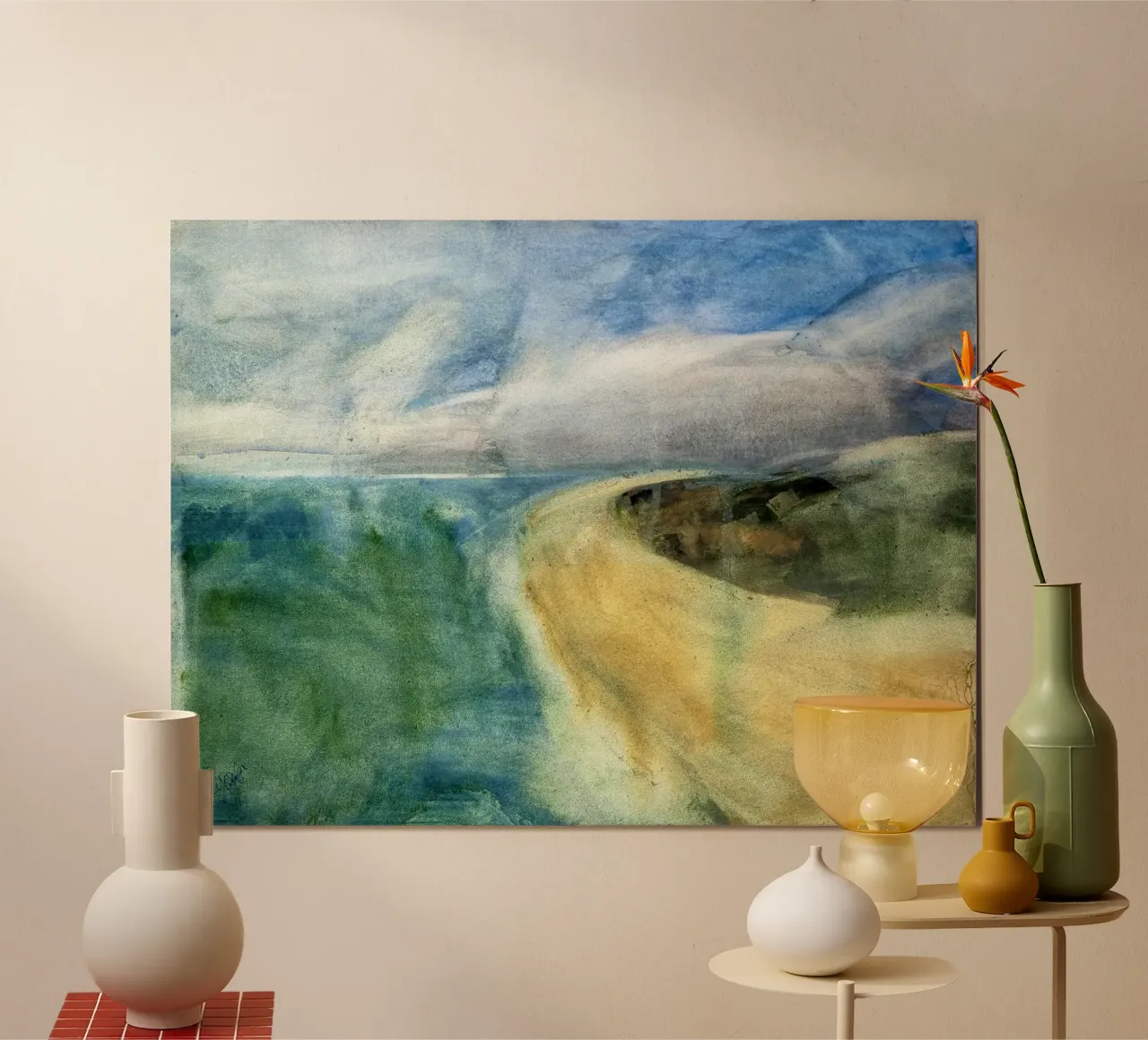 Echi del mare poster con telaio in alluminio da Stoian Hitrov