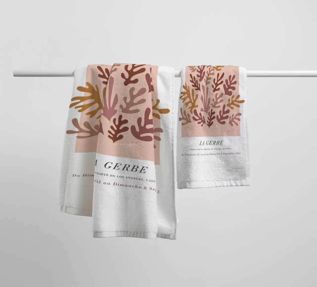 Papier Découpé - Floral abstraction in soft tones towel by Whole©