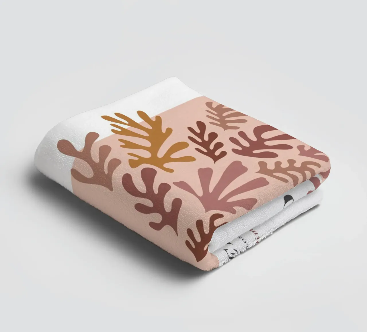 Papier Découpé - Floral abstraction in soft tones towel by Whole©