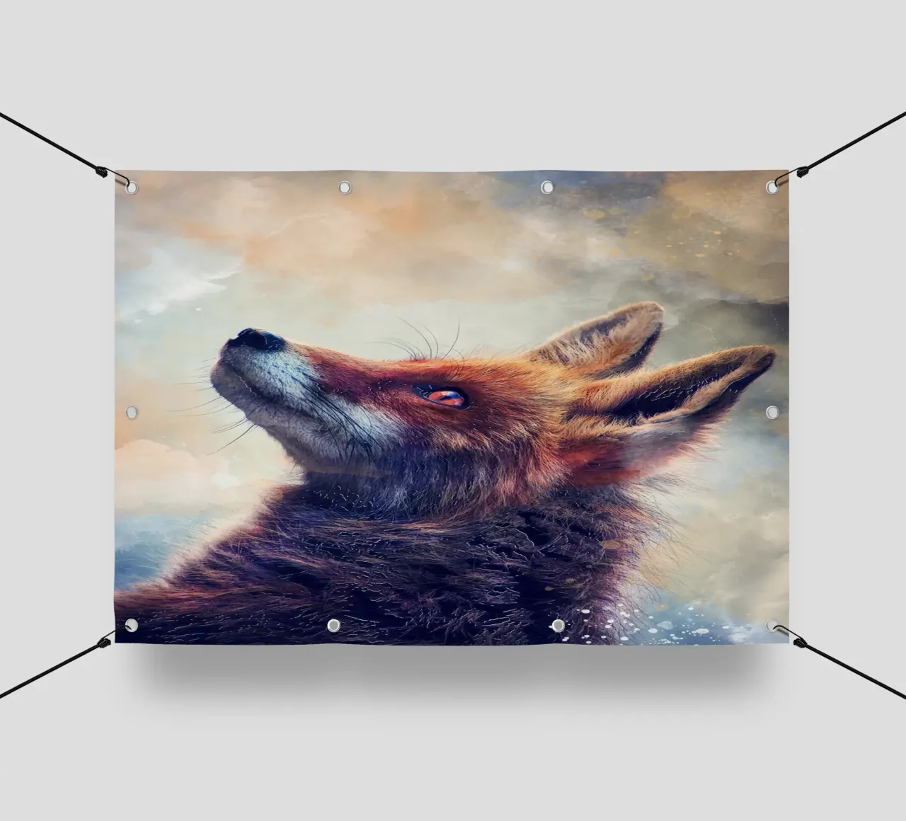 Incredibile arte animale della volpe telo in pvc da Justyna Jaszke JBJart