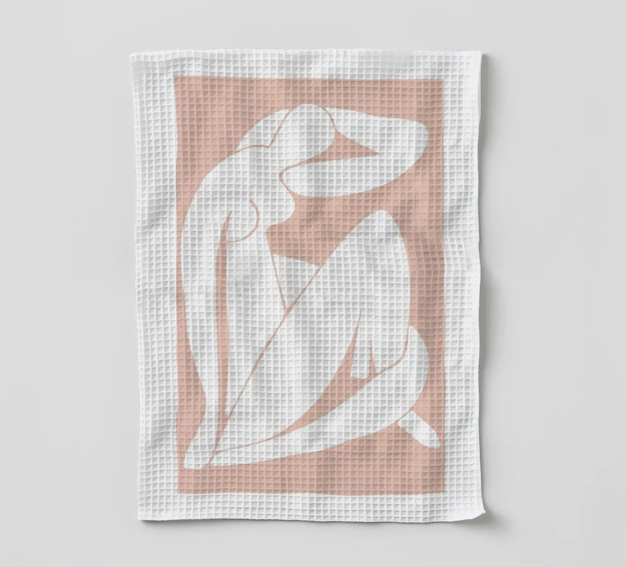 Silhouette abstraite - Art minimal intemporel torchon de Whole©