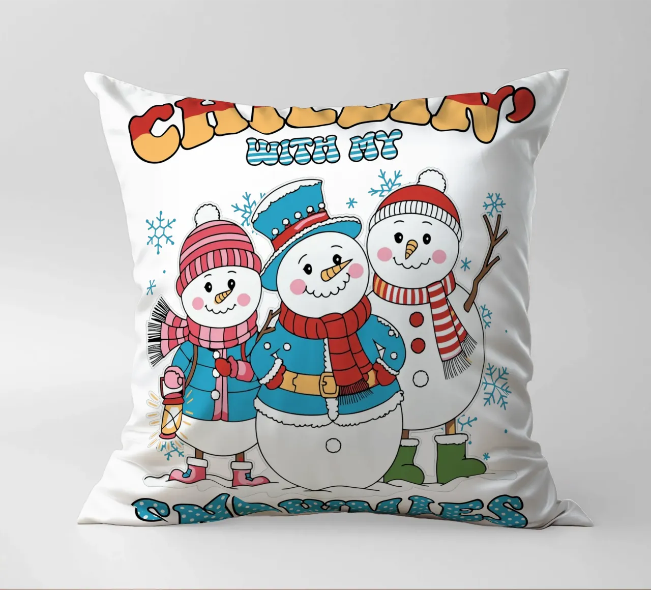 Chillin' with my Snowmies cuscino da edsonramosart