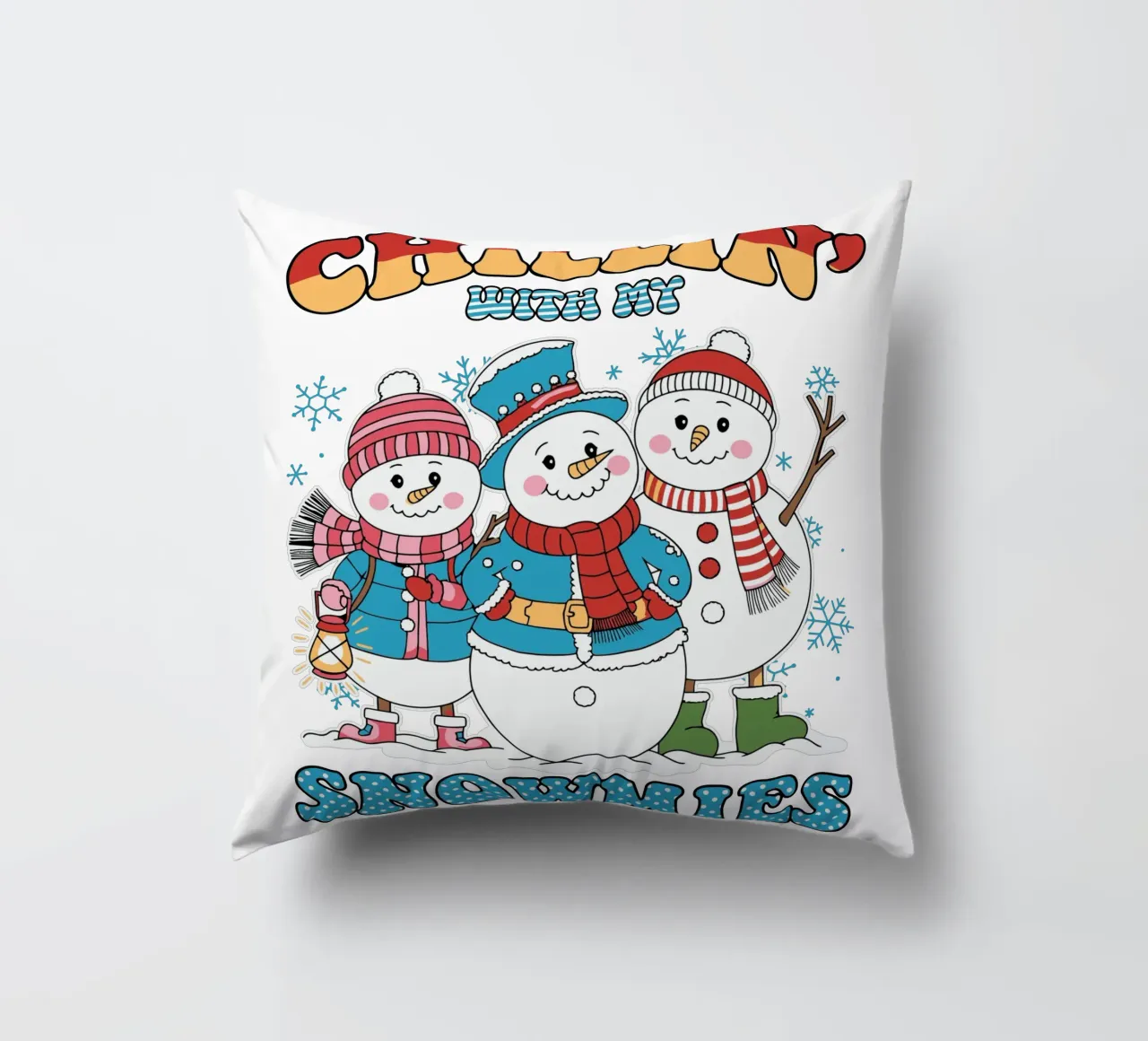 Chillin' with my Snowmies cuscino da edsonramosart
