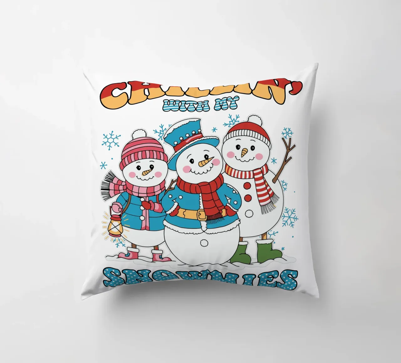 Chillin' with my Snowmies cuscino da edsonramosart