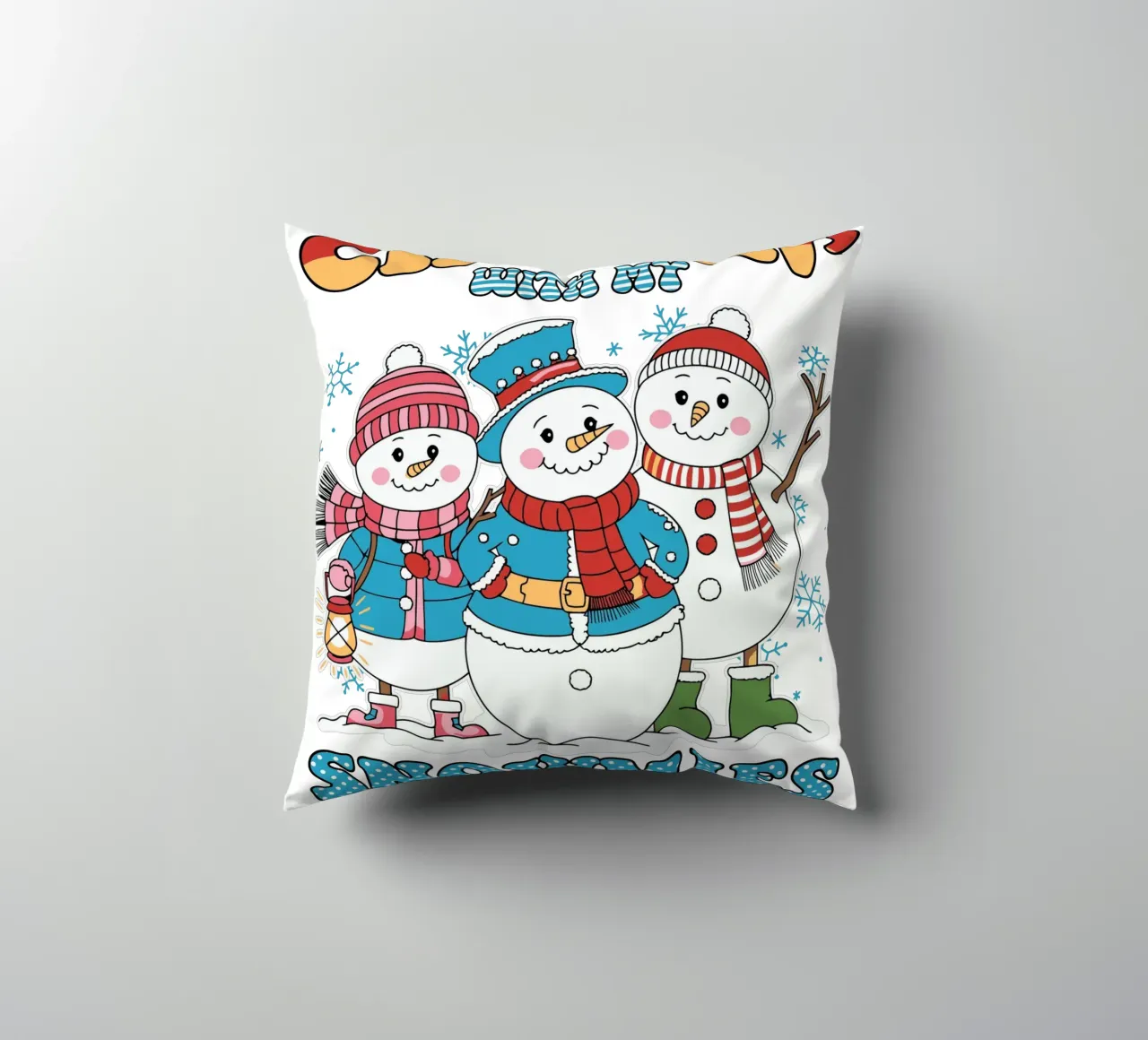 Chillin' with my Snowmies cuscino da edsonramosart