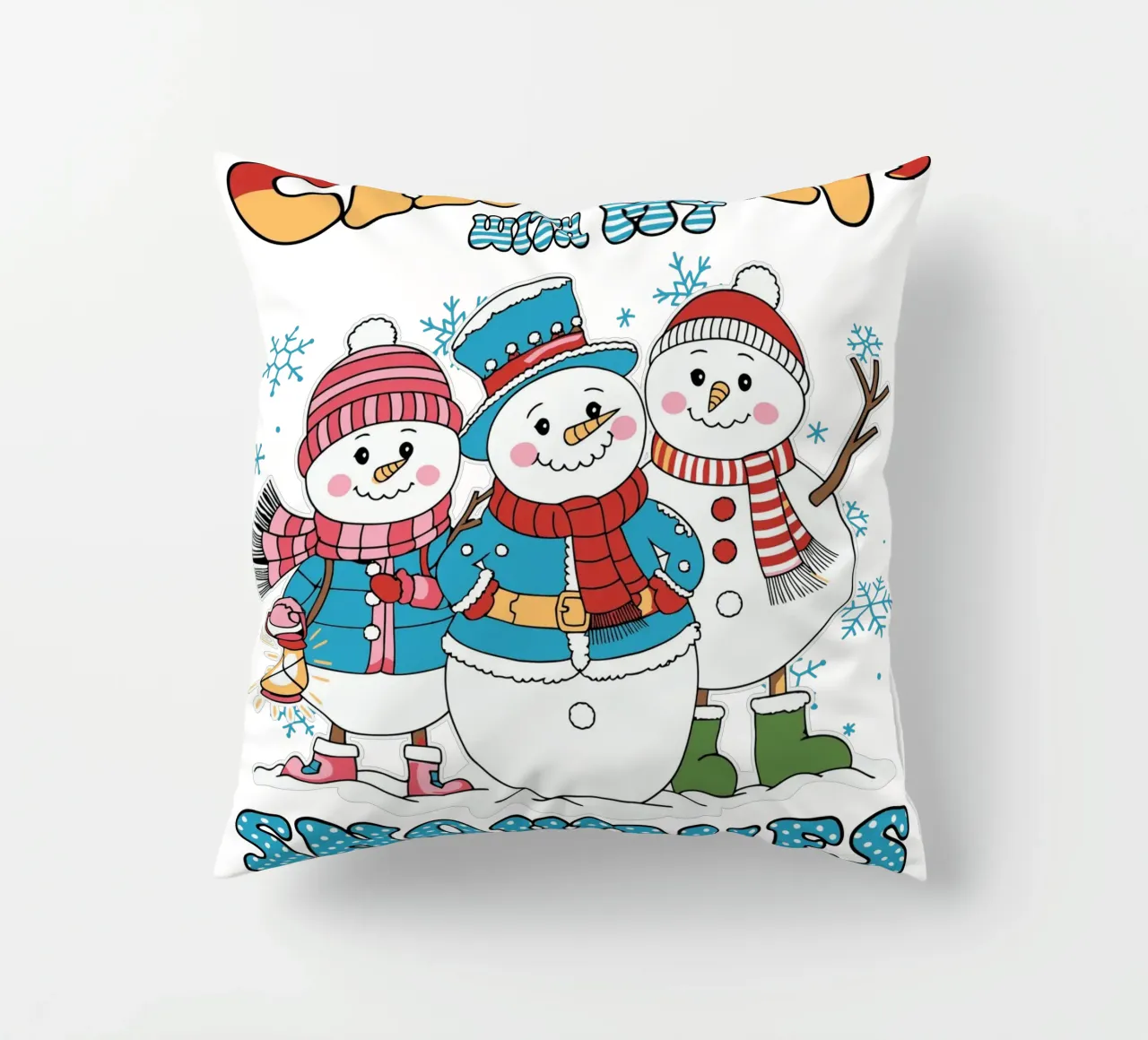 Chillin' with my Snowmies cuscino da edsonramosart