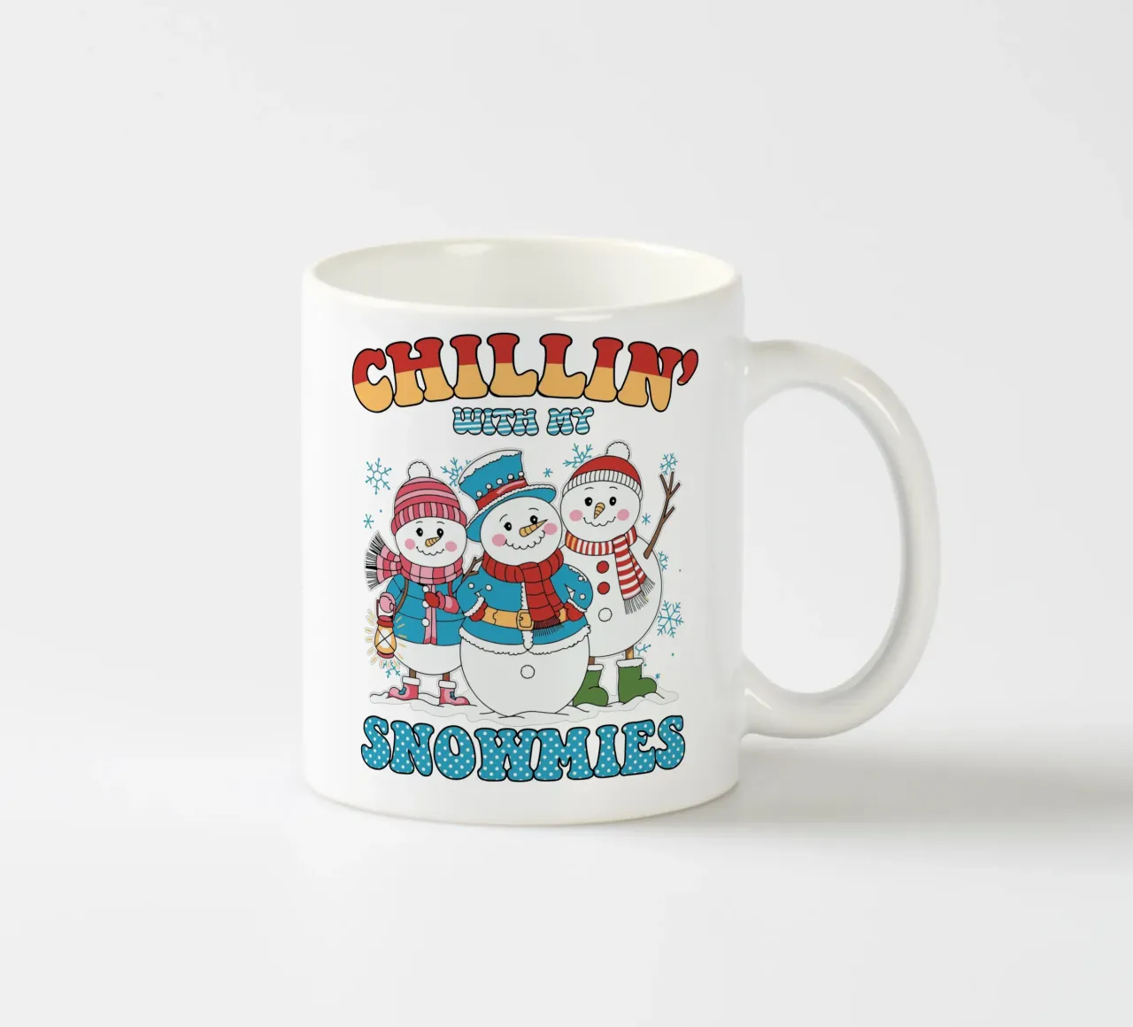 Chillin' with my Snowmies tazza in ceramica da edsonramosart