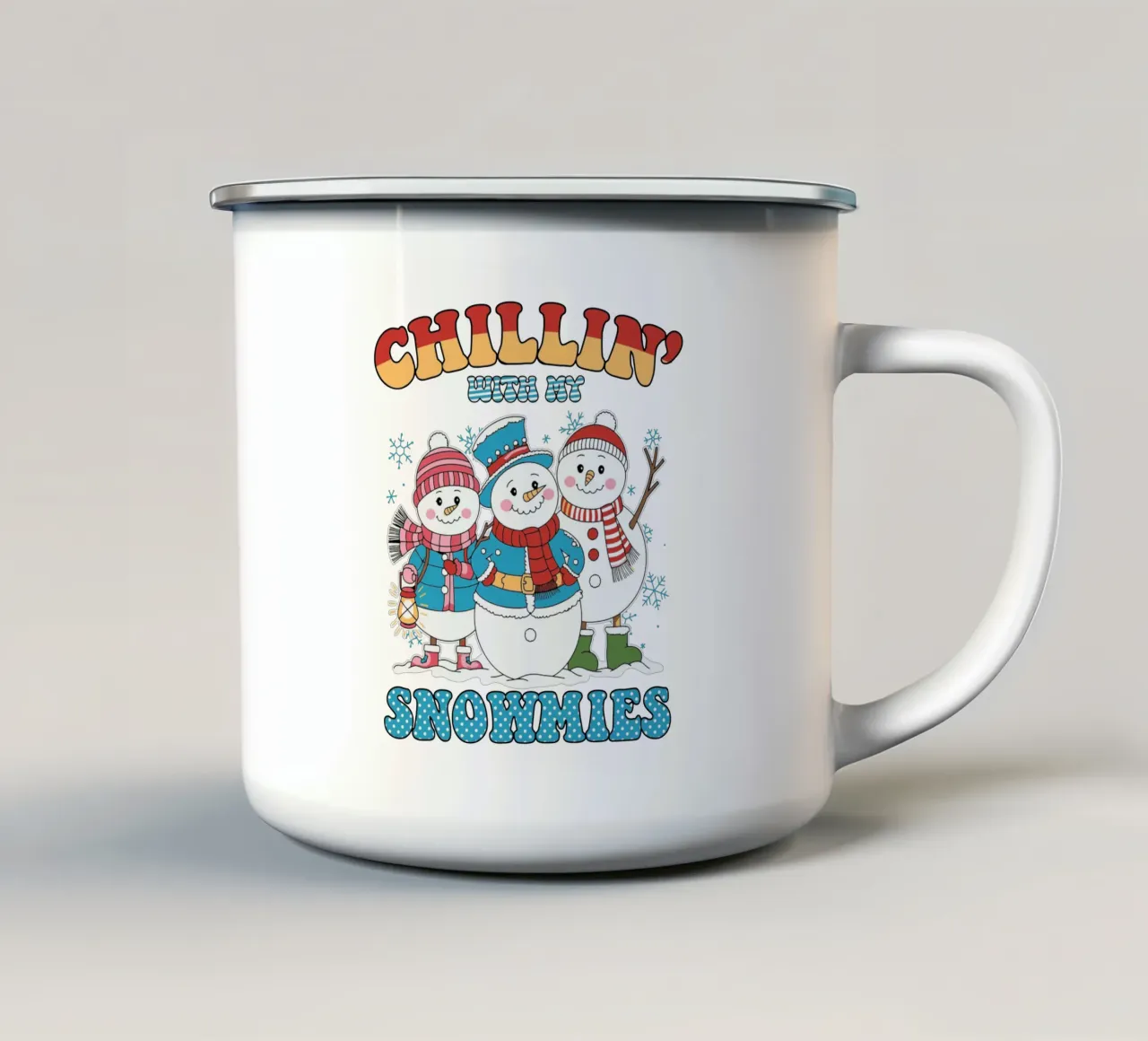 Chillin' with my Snowmies tazza in smalto da edsonramosart